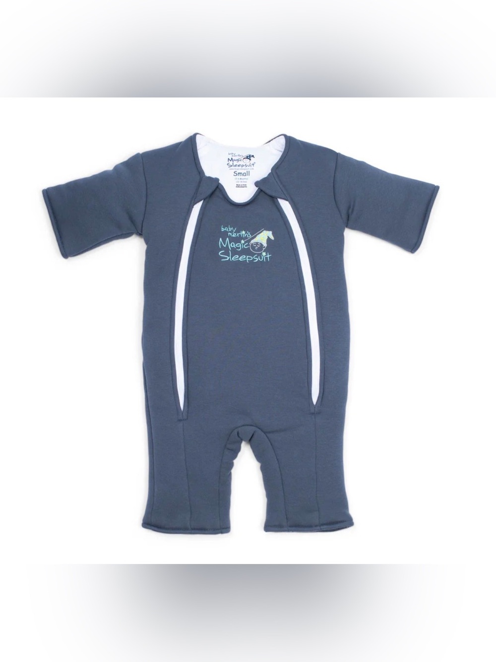 BABY MERLIN’S MAGIC SLEEPSUIT in Cotton Navy - Small (3-6M)
